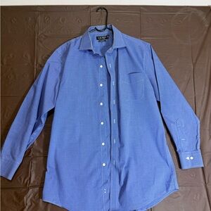Lauren Ralph Lauren Men's blue Button Down Shirt striped non iron slim fit